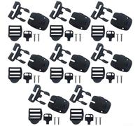 Spa Cover Lock Replacement Set with Pre Cut Slot Latches Sliders Keys and Screws for Most Standard Spa Cover Webbing Applications (Pack Of 8:)