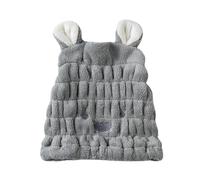 Spa Cute Shower Cap Microfiber Hair Turban Quickly Drying Towel Hats for Women Sauna Bathroom Accessories for Men, Women(Grey)