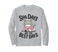 Spa Days are The Best Days Cat Relaxation Wellness Spa Long Sleeve T-Shirt