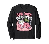 Spa Days are The Best Days Funny Cat Relaxing Spa Long Sleeve T-Shirt