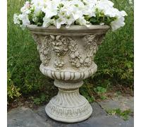 Sparta Detailed Stone-Cast' Bacchus' Vase Pot