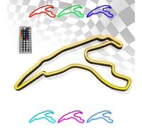 Spa Francorchamps Racing Track Profile LED Neon Artwork Wall Light Wall Lighting Includes Remote Control Formula 1 Fans Formula 1 Gift