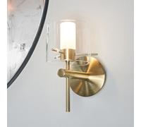 Spa Gene Satin Brass Effect Wired Led Wall Light