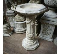 Spa Georgian Style Elegant Stone Cast Birdbath Ba34