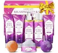 Spa Gifts for Women,Unique Relaxing Birthday Gifts for Mom Wife Her,Stress Relief Spa Gifts Basket for Mothers Day Sister,Vanilla Bath Self Care Gift Set,Christmas Stocking Fillers (9 PCS SET)