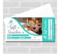 Spa Head Massage Blue Aesthetics Beauty Therapy Massage Business Gift Voucher