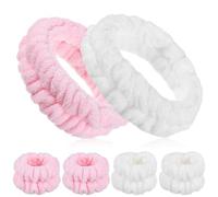 Spa Headband and Wristbands Set Microfiber Fleece for Women