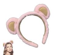 Spa Headband, Bear Ears Headband, Fuzzy Makeup Headband, Cute Soft Headwear for Face Cleansing and Skin Care, Spa Days, Hair Accessories