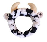 Spa Headband Cartoon Spotted Cow Horn Hair Band Women For Facial Makeup For Head Hoop Soft For Head Wraps For Shower Was Wash Face Headbands For Women Girls Wash Face Headband With Bows Cartoon Cow