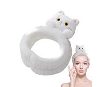Spa Headband for Washing Face, Cute Cat Makeup Headband Face Wash Spa Headband, Plush Skincare Headband Animal Hair Bands for Beauty Party & Shower