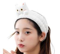 Spa Headband for Washing Face Face Wash Spa Headband Cat Makeup | Soft Skincare Headband Plush Animal Hair Bands for Woman & Beauty Party