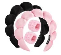 Spa Headbands for Washing Face Velvet Makeup Headband Combo Pack-Puffy Makeup Headbands for Face Washing,Skin Treatment