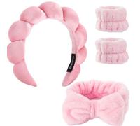 Spa Headbands for Washing Face Velvet Makeup Headband Combo Pack-Puffy Makeup Headbands for Face Washing,Skin Treatment