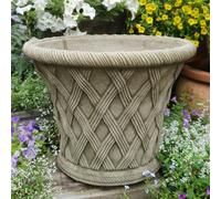 Spa Large 'elizabethan' Woven Wicker Design Garden Pot