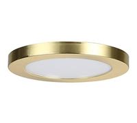 Spa LED Indoor Bathroom Ceiling Lights with Adjustable 3000K 4000K 6000K Settings | Ceiling Mount, Wall Mount or Recess Mounting Options | Super Slim Stylish Lighting (Satin Brass, 290mm (24W))
