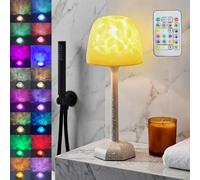 Spa-Like Shower Lamp - Waterproof Bathroom Lamp with 16 Color Ocean Wave Lights Projector,Rechargeable Shower Light with Touch & Remote Control,Shower Lamp Cordless for Inside Bathtub,Shower,Bathroom