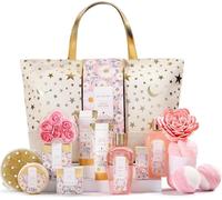 SPA LUXETIQUE Beauty Set für Frauen - Bath Gift Set 15-Piece Birthday Gift, Gänseblümchen Duft Spa Set, Birthday Gift with Shower Gel, Spacious Handbag, Wellness Set für Frauen