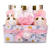 SPA LUXETIQUE Daisy Dreams Bath Set, 12pcs Pamper Set for Women, Daisy Essential Oil, Gift for Mum, Birthday, Mothers Day