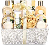 Spa Luxetique Spa Gift Set,12pcs Vanilla Shower Set, Pamper Gifts for Women, Bath Gift Set with Body Lotion, Bath Bomb, Bubble Bath, Bath Sets for Women Gifts Birthday Gifts, Mothers Day Gifts