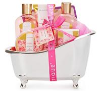 Spa Luxetique Spa Gift Set, Pamper Gifts for Women, 8pcs Rose Bath Gift Set with Body Lotion, Body Butter, Bath Bombs, Bath Gift Sets for Women,