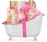 Spa Luxetique Spa Gift Set, Pamper Gifts for Women, 8pcs Rose Bath Gift Sets with Body Lotion, Body Butter, Bath Bombs, Bath Gift Sets for Women, Personalised Christmas Gifts, Birthday Gifts for Her