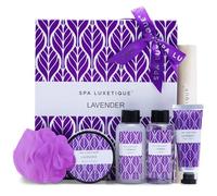 Spa Luxetique Spa Gift Set Women 6pcs Lavender Bath Sets Travel Pamper Box with Hand Cream, Body Lotion, Bubble Bath, Shower Gel, Spa Sets for Women Gifts Mothers Day Christmas Valentine Gifts
