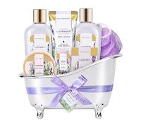 Spa Luxetique Spa Gift Sets, Mothers Day Gifts for Her, 8pcs Lavender Bath Sets with Body Butter, Bubble Bath, Bath Bomb, Bath Sets for Women Gift, Christmas Gifts, Birthday Gifts for Women
