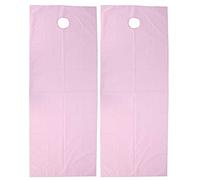 Spa Massage Bed Sheet, 2Pcs Reusable Waterproof Oil Resistant Soft Cotton Beauty Salon Table Cover Sheets With Bed Hole, 200 X 75cm / 78.7 X 29.5In(Pink)