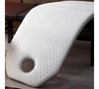 Spa Massage Table Pad Thicken 2.8IN, Non-Slip Lash Bed Cushion, High Density Sponge Massage Table Topper with Face Hole for Beauty Salon Massage White(R) 27.6x72.8in