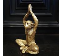SPA Meditating Lord with Hand Up Yoga Monkey Figurine Home Decor