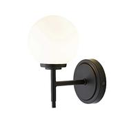 SPA Porto IP44 rated 1 Light Bathroom Wall Lamp Black Black