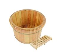 Spa, Sauna,Soak,Handmade Massage Bucket Foot Bath, Wash Feet Basin Tub