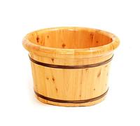 Spa, Sauna,Soak,Handmade Massage Bucket Foot Bath, Wash Feet Basin Tub(A)