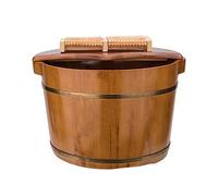 Spa, Sauna,Soak,Handmade Massage Bucket Foot Bath, Wash Feet Basin Tub of Light