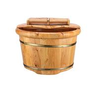 Spa, Sauna,Soak,Handmade Massage Bucket Foot Bath, Wash Feet Basin Tub of Light