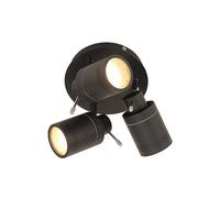 SPA Scorpius IP44 Bathroom Rated 3 Light Adjustable Black Spot Light Black