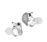 SPA-SG in Ear Monitor Headphones,EarAcoustic Audio 10MM PEEK+PU Composite Diaphragm Inner-Magnet DD HiFi in Ear Earphones,Crystal Diamond Surface IEMS with 2PIN IEM Cable (White, 3.5mm-no mic)