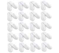Spa Slippers,20 Pairs of Cotton Velvet Closed Toe Slippers,Disposable Indoor Hotel Slippers Spa Slippers Bulk Hotel Slippers for Women Men Washable Unisex Guest Slippers - Size 37-42 White