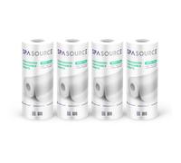 Spa Source Medical Grade Disposable Bed Cover Roll - 30 GSM Extra Thick, Noiseless & Pre-Cut with Face Hole - Non-Woven Fabric for Massage, Tattoo & Spa - 50 Sheets for pack - 31.5" Wide - Pack of 4