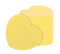 Spa Sponges, Face Sponges - Reusable Makeup Remover Pads Heart Shape | 20pcs Facial Scrub Sponge for Facial Cleansing Mask