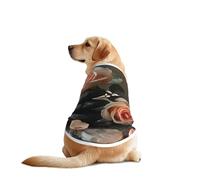 Spa Stone And Rose Flowers Print Dog Outfit Sleeveles, Funny Pet Dog Clothes Machine Washable Shirt Vest For Medium Large Dogs