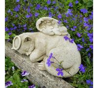 Spa Stone Cast Angel Memorial Cute Peaceful Reclining Cat With Closed Eyes