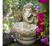 Spa Stone Cast Ganesh Bird Feeder Ef22