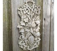 Spa Stone Cast Large Leaf Greenman Wall Plaque
