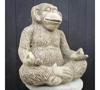 Spa Stone Cast 'zen Ape, Garden Ornament