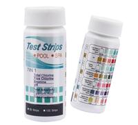 Spa Test Strips - Accurate Pool Aquarium Testing Kit | 100 Pieces Seven In Chlorine pH Paper Set | Hot Tub Water Analysis | Balance Checking Strips for Pond Care