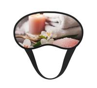 Spa Theme Sleep Mask for Side Sleeper Soft Breathable Sleeping Eye Mask Blackout Silk Eye Sleep Shade Cover with Elastic Strap Night Blindfold for Women Men Travel Nap