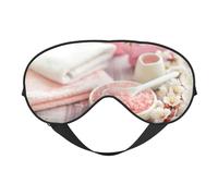 Spa Theme Sleep Mask Night's Sleep Soft Eye Mask Adjustable Strap Works Nap Position Sleeping Aid