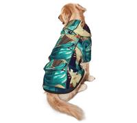 Spa Village Of Floral Water Bath Salt Candles Print Dog Hoodie Pet Sweatshirt, Warm, Soft And Breathable Hooded Clothes For Medium To Large Dogs, Easy-To-Wear Design, For Winter And Fall