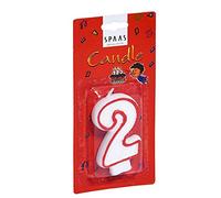 Spaas 12 Birthday Candles, Number '2'